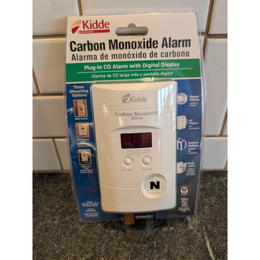 Kidde Carbon Monoxide Alarm Plug-In‎ with Digital Display Battery Backup